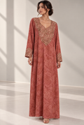 Ember – Hand-Embroidered Silk Mkhawar