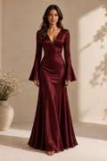 The Silk Dress – Burgundy