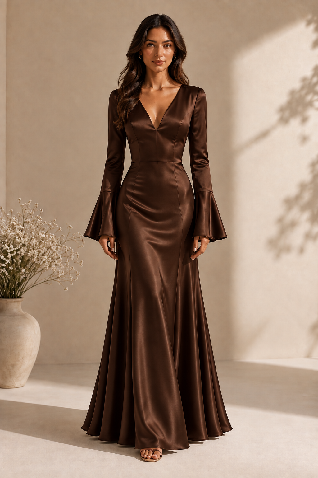 The Silk Dress – Chocolate Brown
